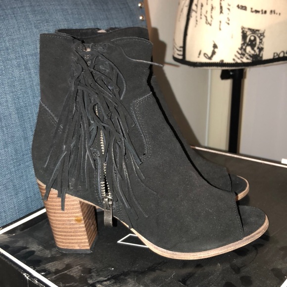 MIA Shoes - Booties with fringe on the side